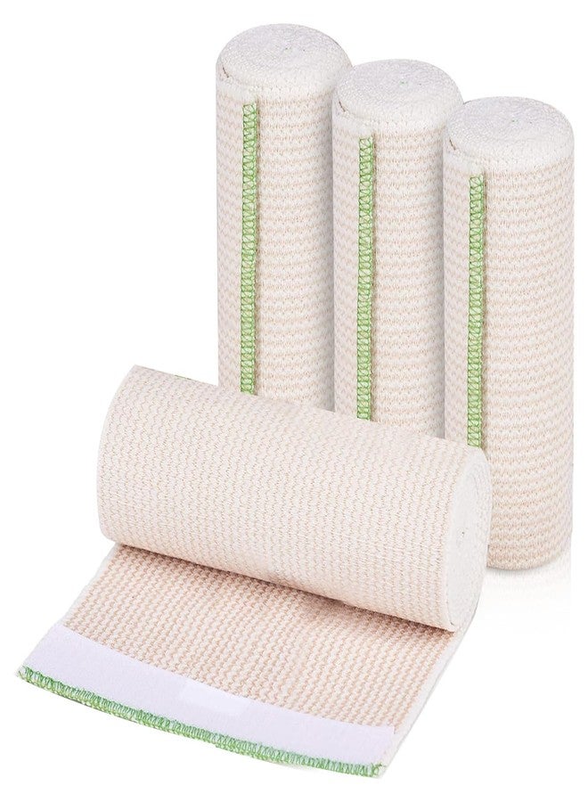 LINXIU Elastic Bandage Wrap 6 Inch Compression Wrap Bandage with Self-Closure Washable Wide Elastic Bandages for Legs Tummy Body 4 Pack - Image 1